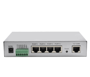 Industrial 4 Port Serial to Ethernet Converter